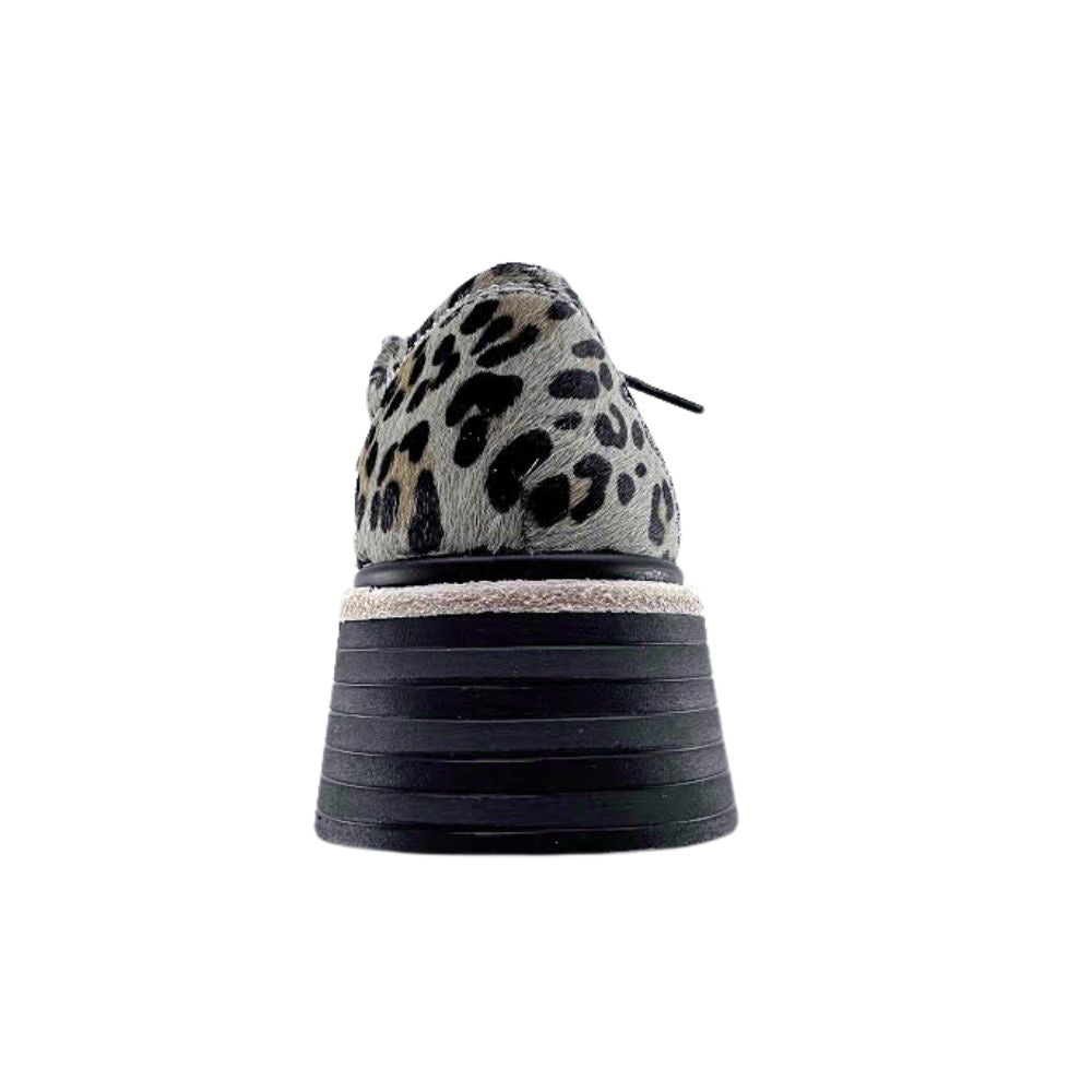 Leopard print sneaker on a white background