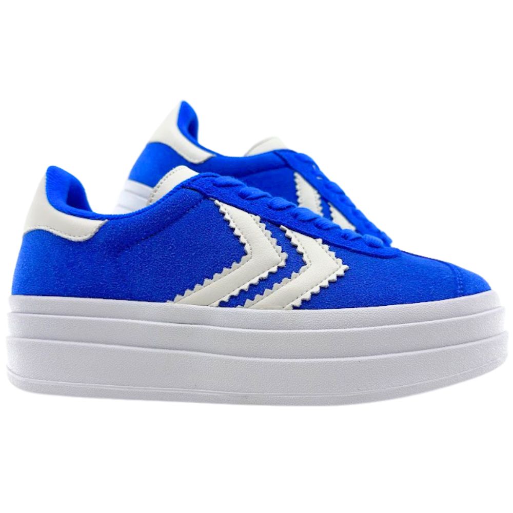 ALFIE &amp; EVIE IGNITE BLUE WHITE SUEDE