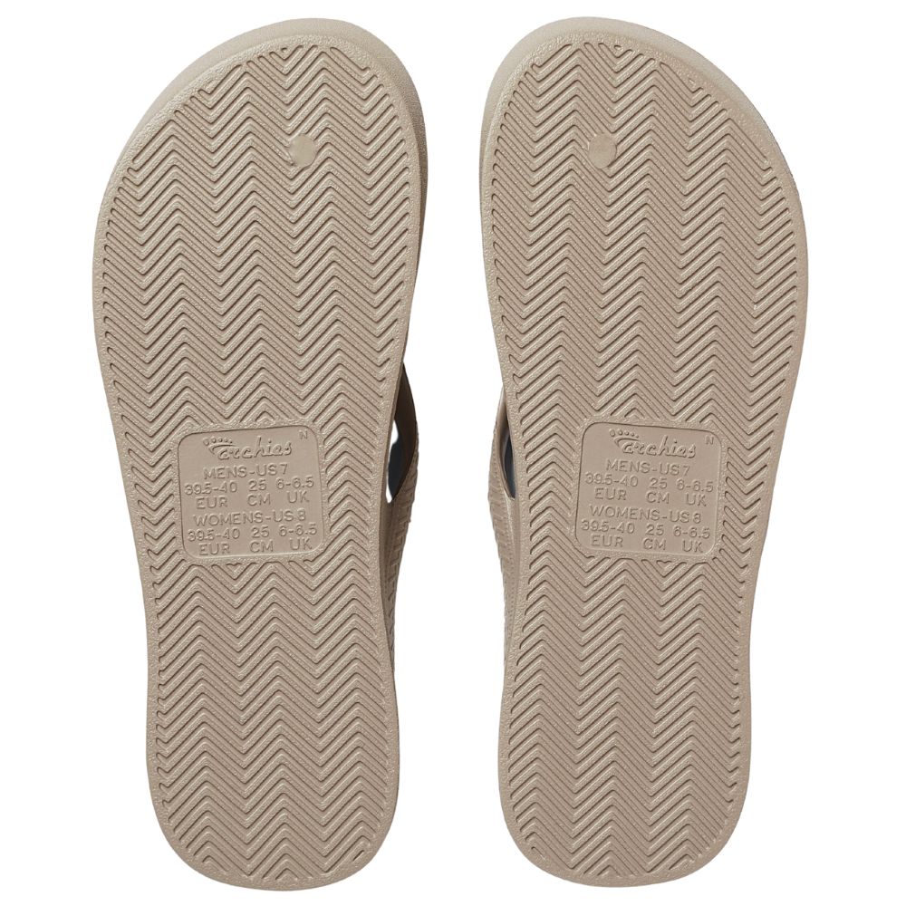 ARCHIES ARCH SUPPORT JANDALS TAUPE CRYSTAL