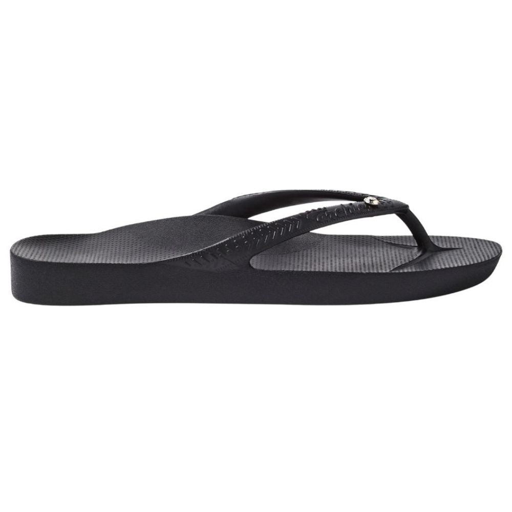 ARCHIES ARCH SUPPORT JANDALS BLACK CRYSTAL