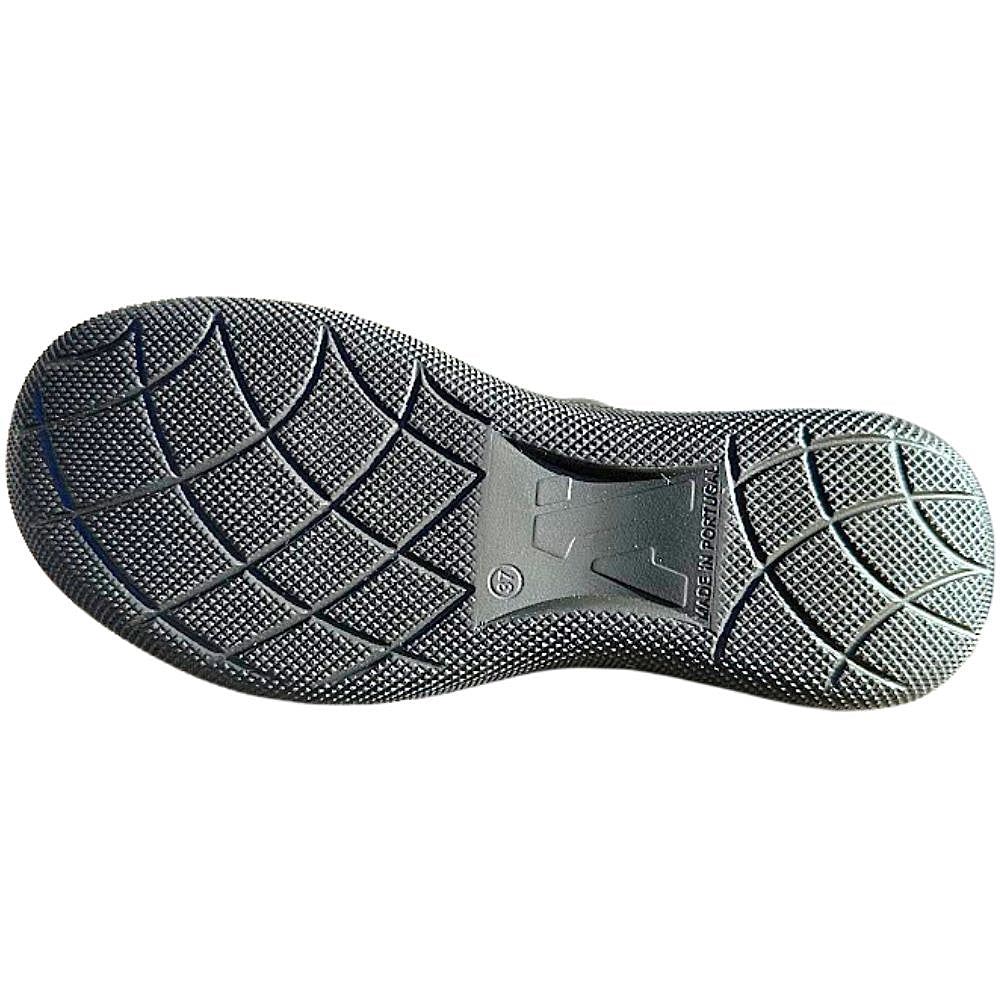 Khaki green shoe sole with textured surface on a white background
