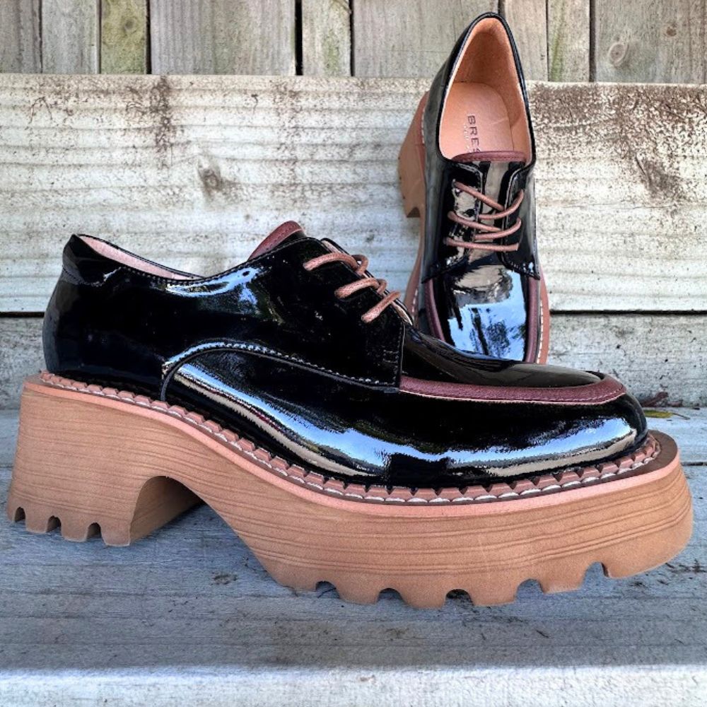 BRESLEY SHER BLACK PATENT Cherrywood Shoes