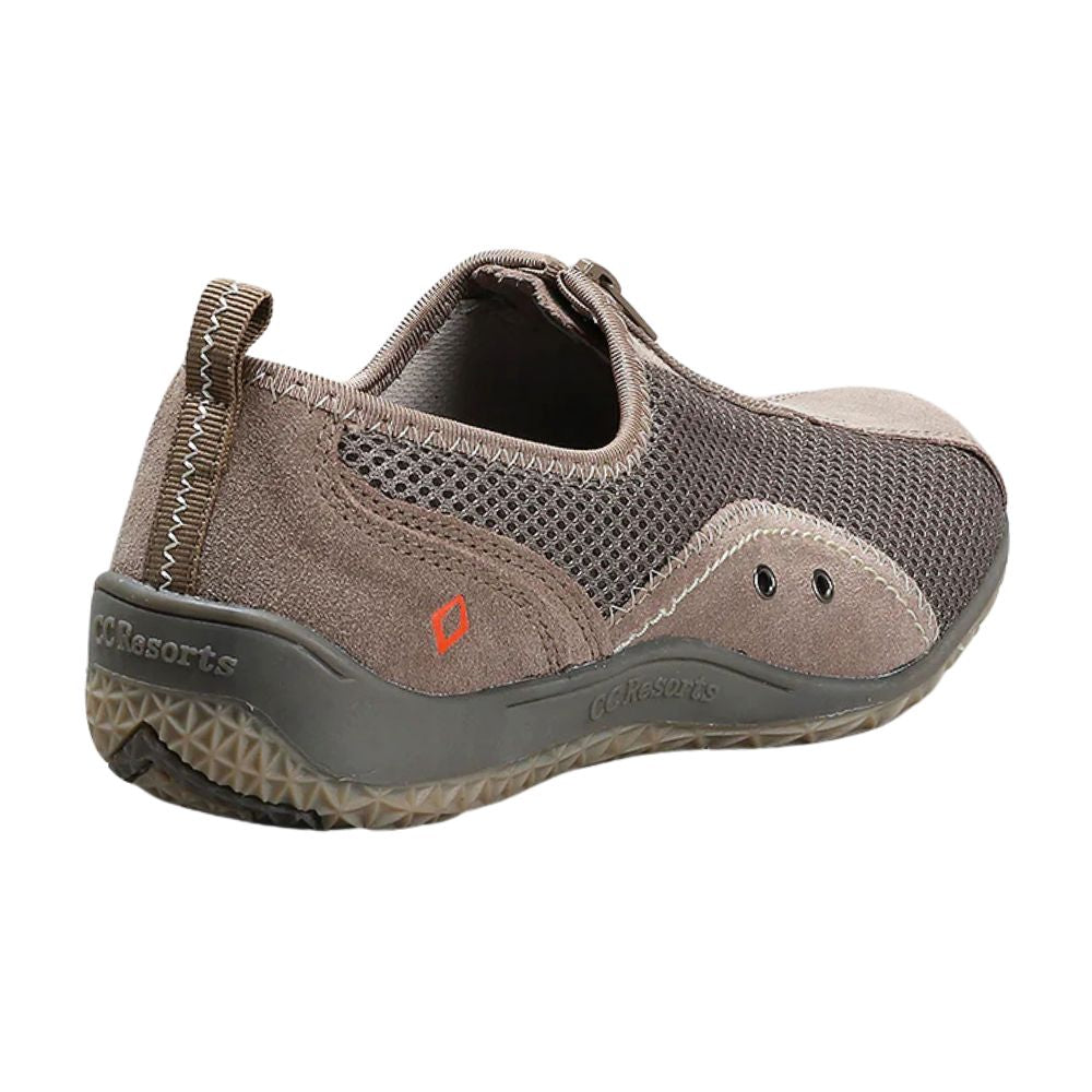 Brown casual shoe with a visible brand logo on a white background