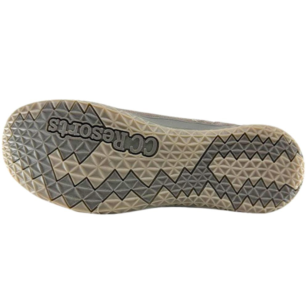 Brown textured shoe sole on a white background