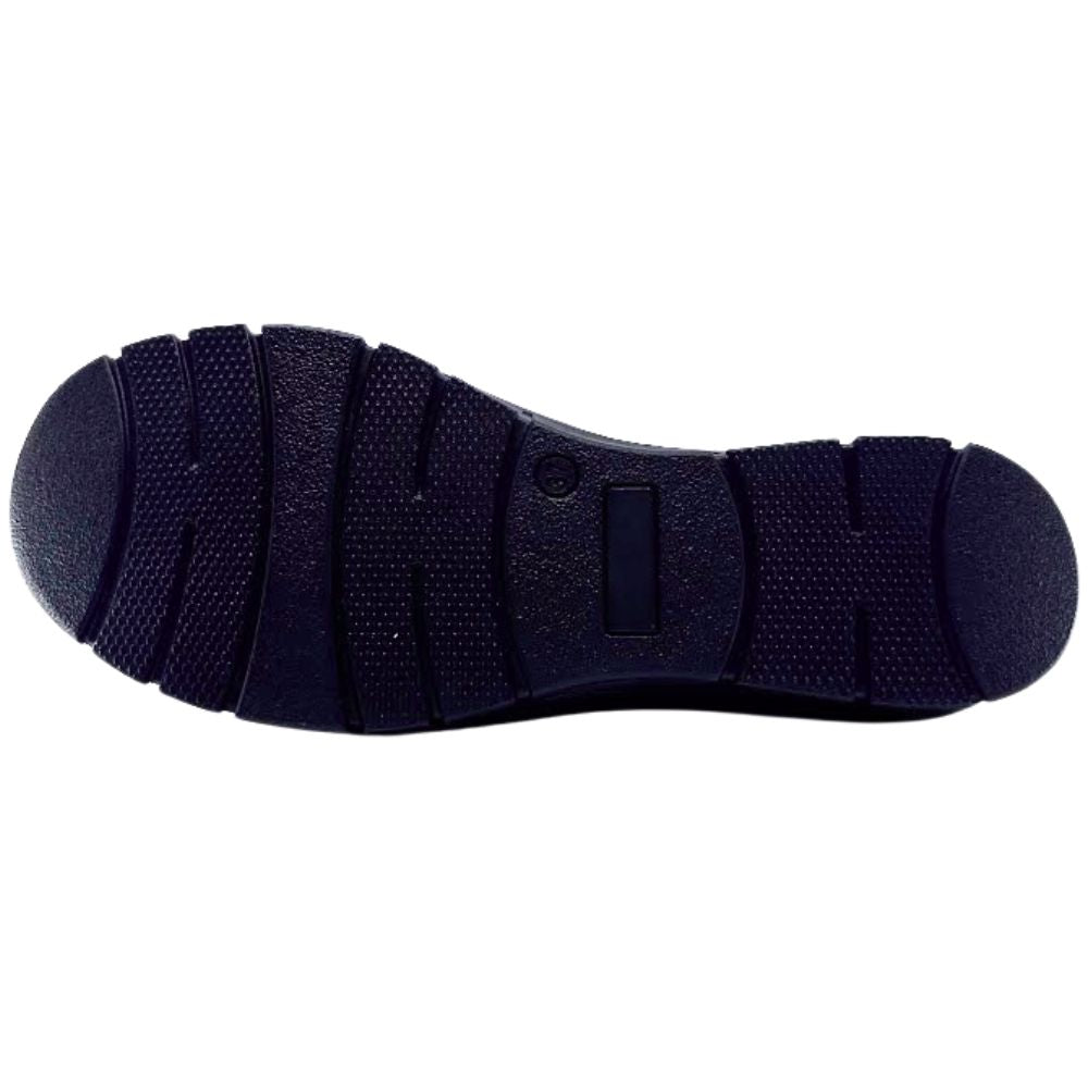 Black shoe sole on a white background