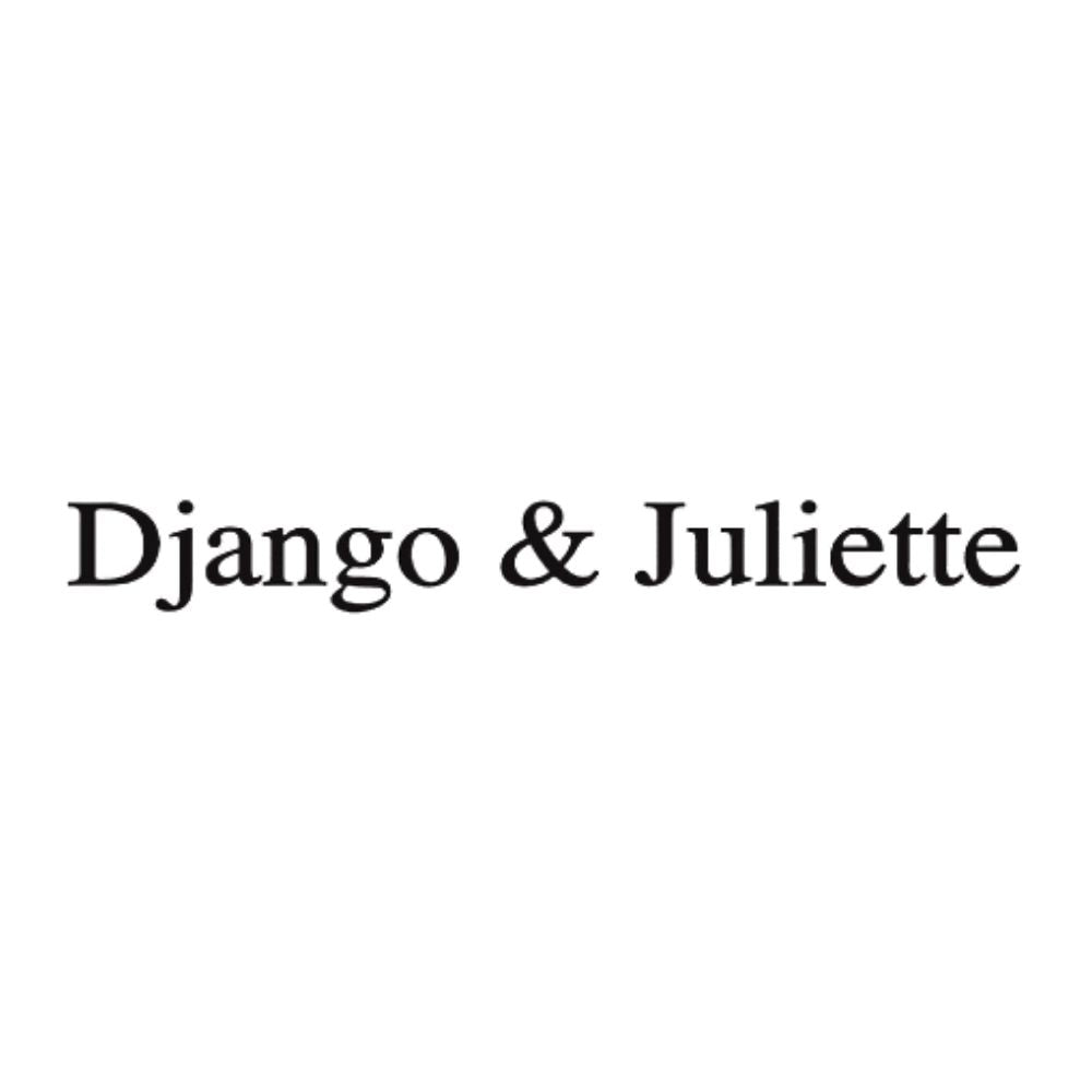 The text 'Django & Juliette' is displayed in a black serif font against a solid white background.