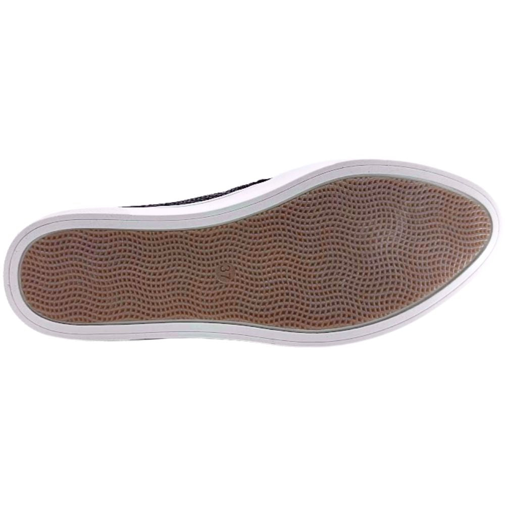 Close-up of a shoe sole with brown tread pattern on a white background