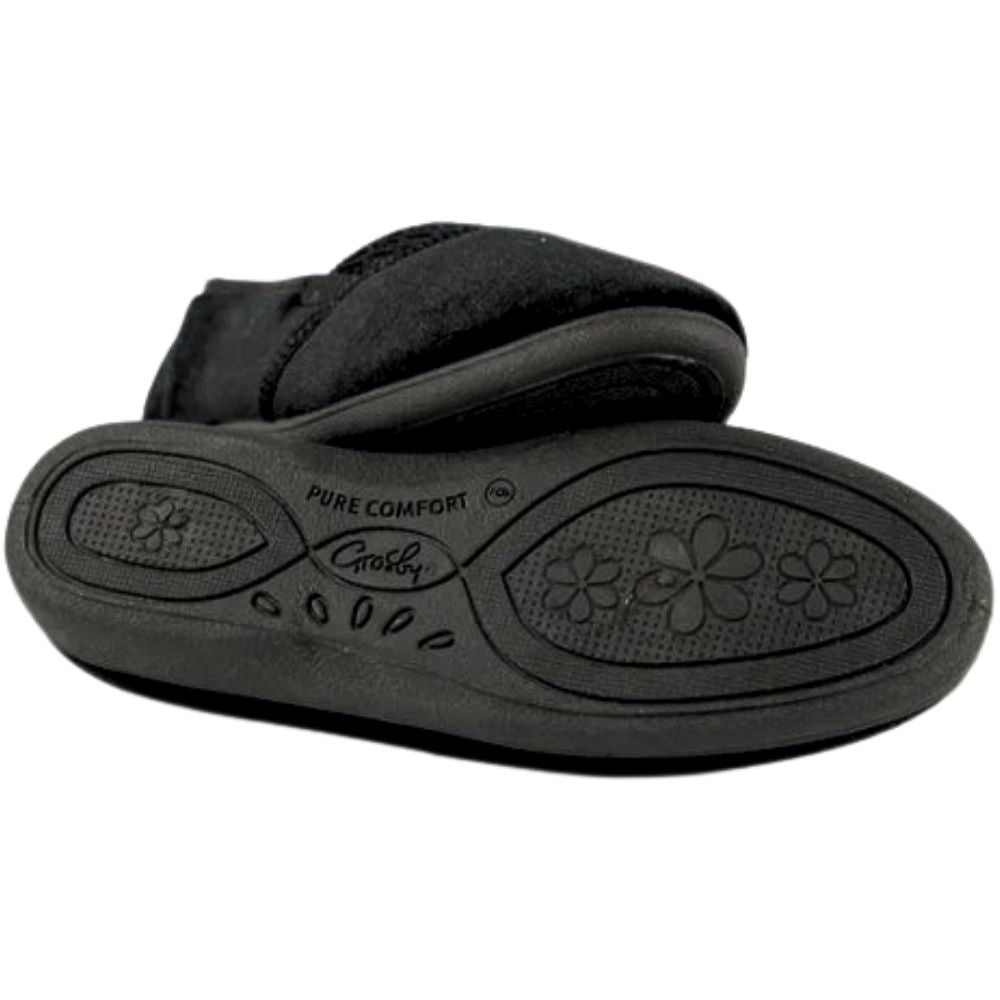 Black rubber outsole with 'Pure Comfort' branding on a white background
