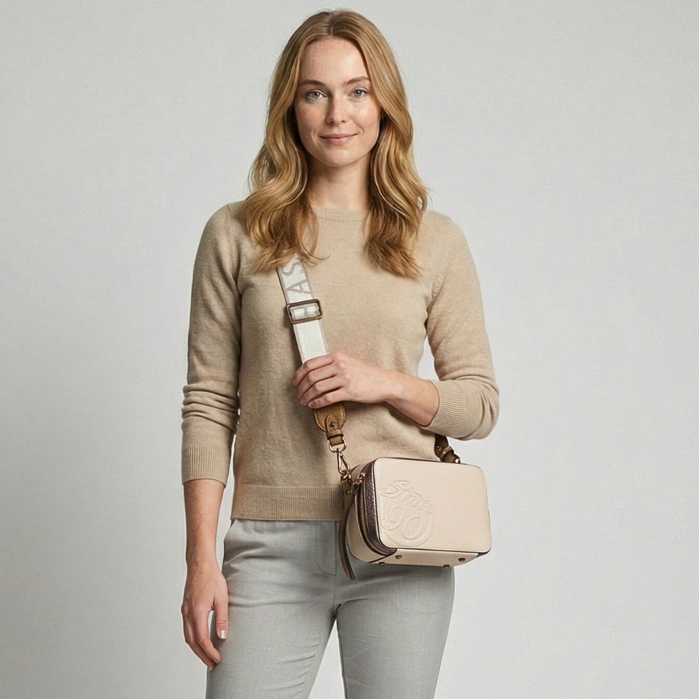 HISPANITAS BOLSOS BI254158 CREAM METALLIC MIX