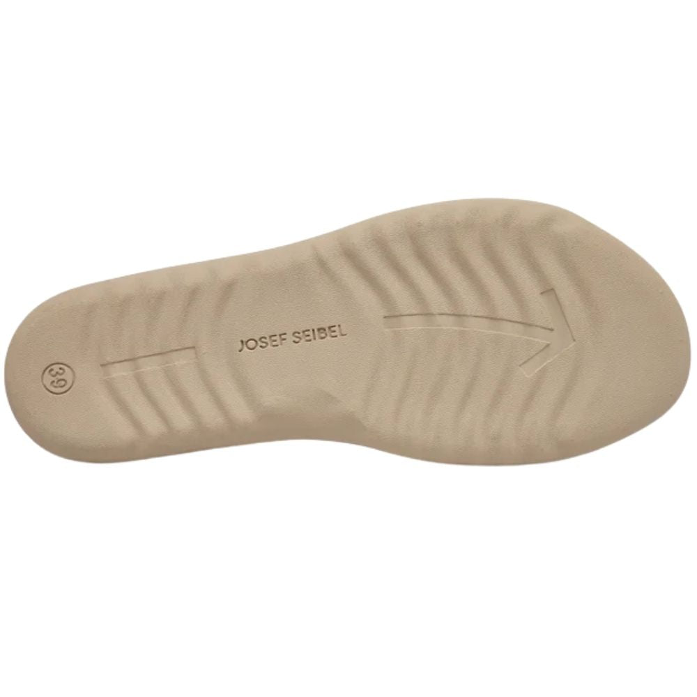 The beige outsole of a shoe, showing the JOSEF SEIBEL brand name and size marking, photographed on a solid white background.