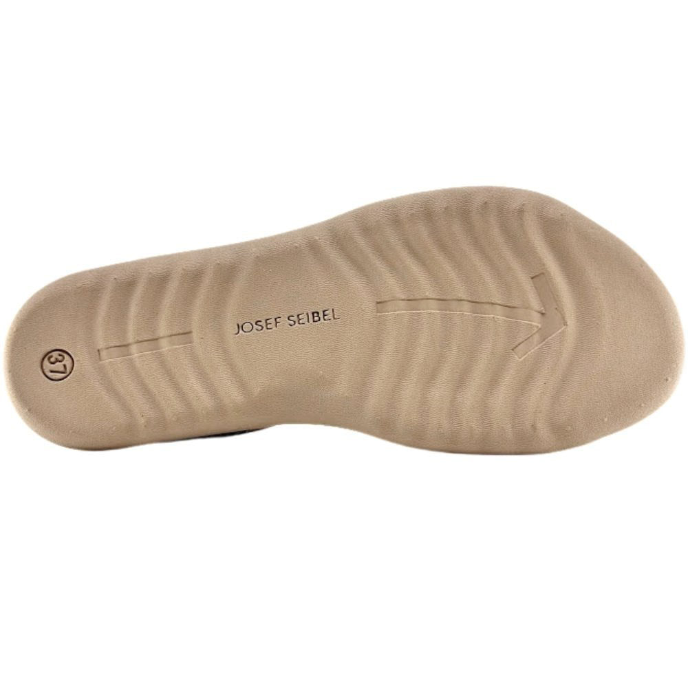 The beige outsole of a Josef Seibel shoe, showing the brand name and a size symbol, photographed on a solid white background.
