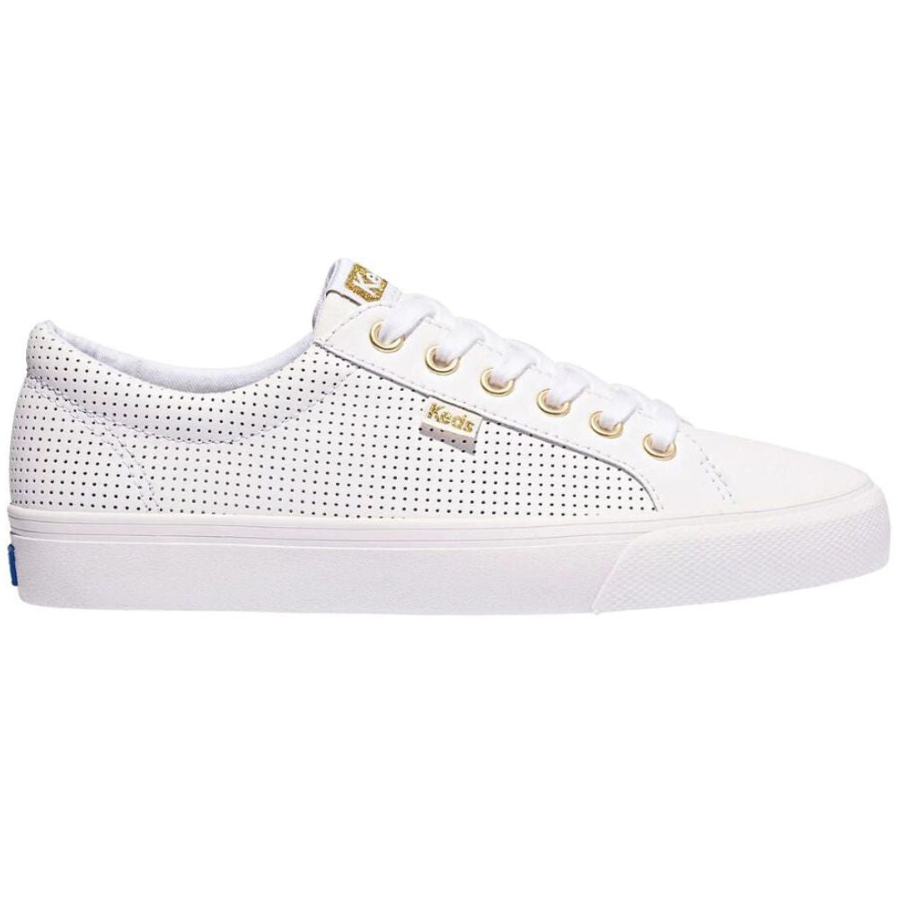 KEDS JUMP KICK PERFORATED LEATHER WHITE GOLD