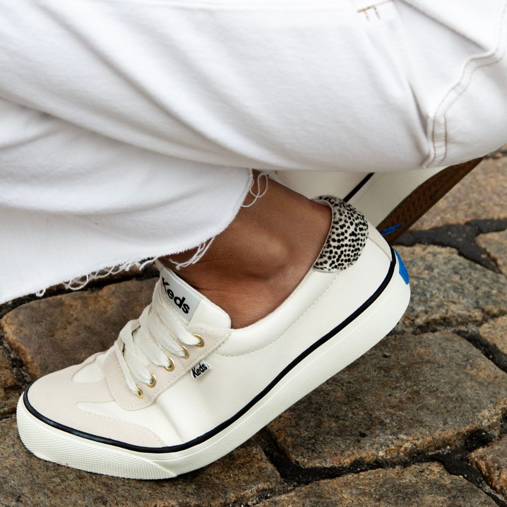 KEDS JUMP KICK T-TOE LEATHER/SUEDE SNOW WHITE