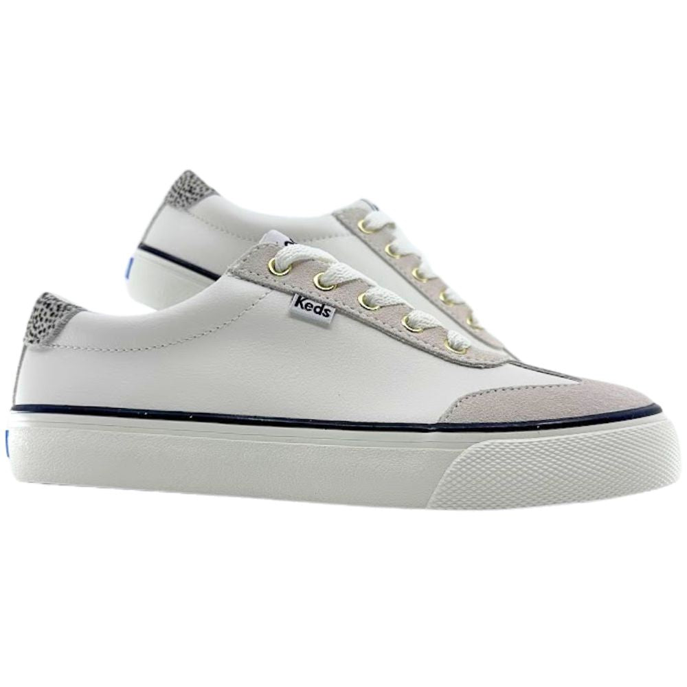 KEDS JUMP KICK T-TOE LEATHER/SUEDE SNOW WHITE