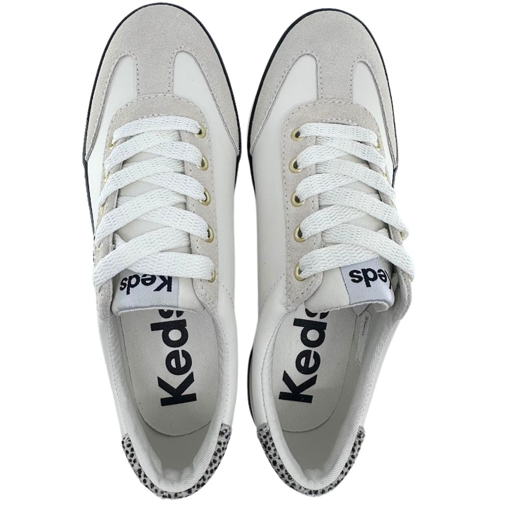 KEDS JUMP KICK T-TOE LEATHER/SUEDE SNOW WHITE
