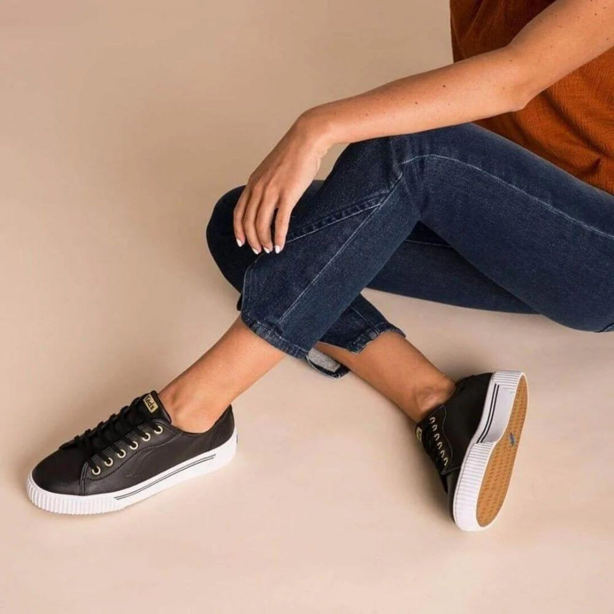 KEDS CREW KICK ALTO LEATHER BLACK