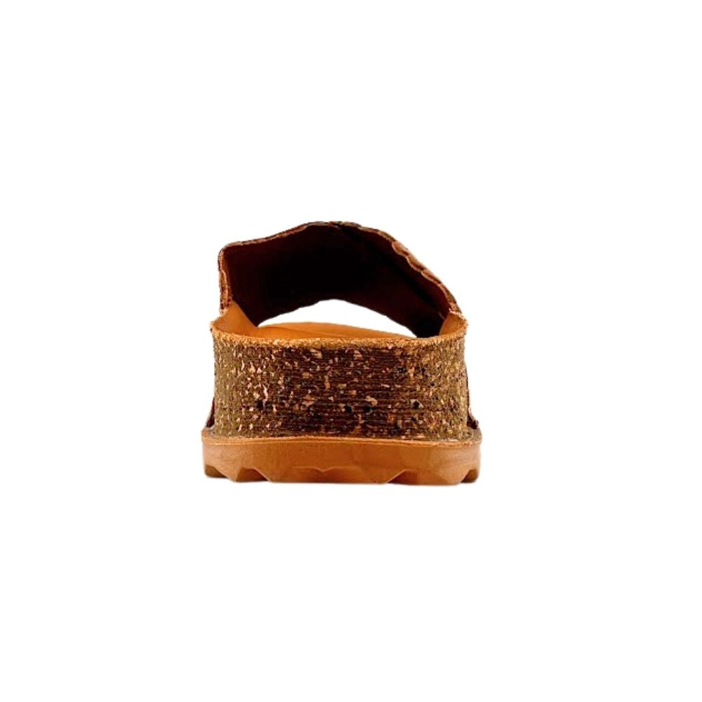 A single brown slide shown from the back on a plain white background.