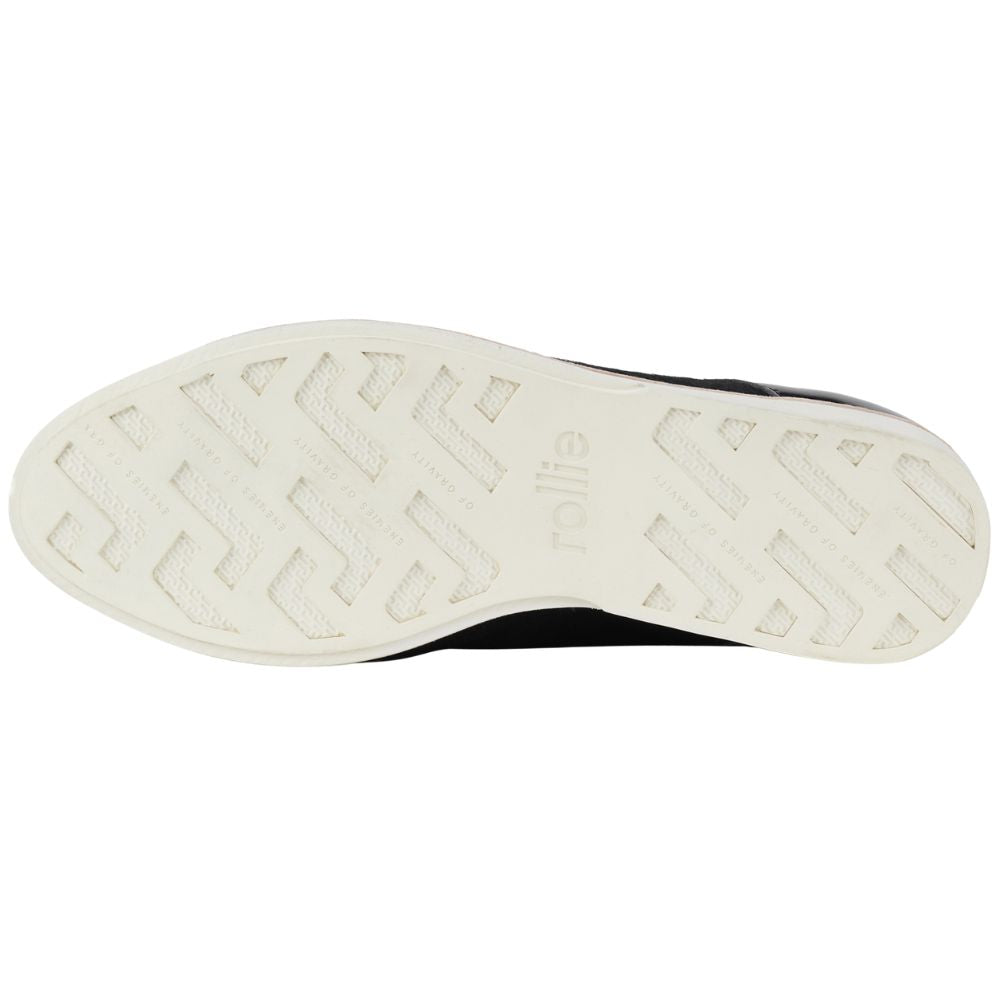 Close-up of a shoe sole with tread pattern on a white background
