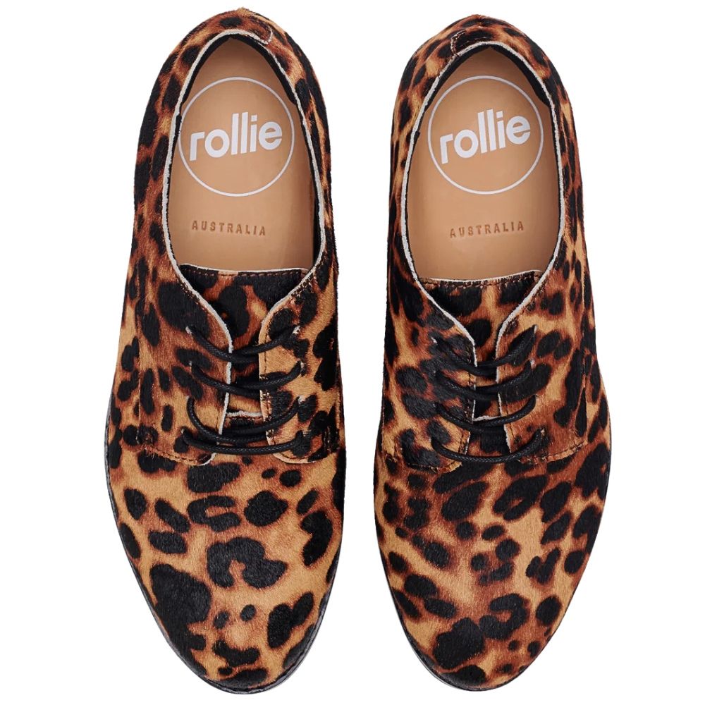 ROLLIE DERBY DARK CAMEL LEOPARD BLACK