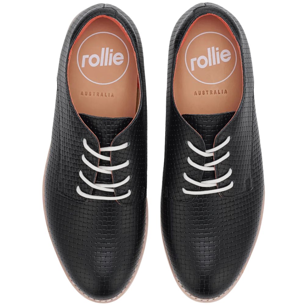 ROLLIE DERBY EMBOSSED BLACK