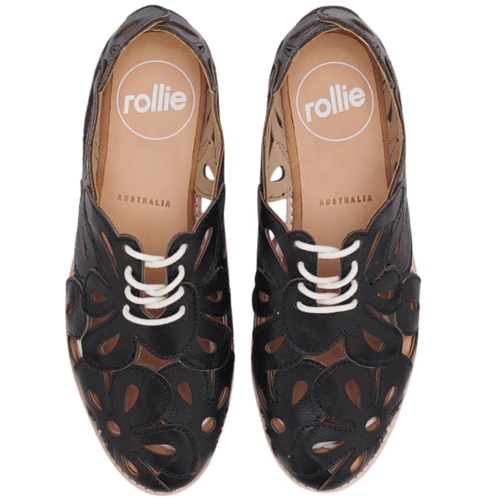 ROLLIE SIDECUT APPLIQUE BLACK