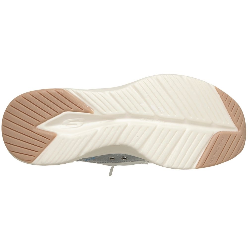 SKECHERS SLIP-INS CONTOUR FOAM METALLIC DREAM WHITE SILVER 150416