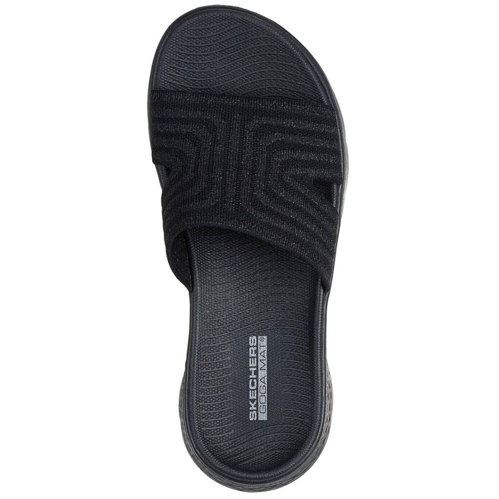 SKECHERS GO WALK FLEX SANDAL STARDUST BLACK