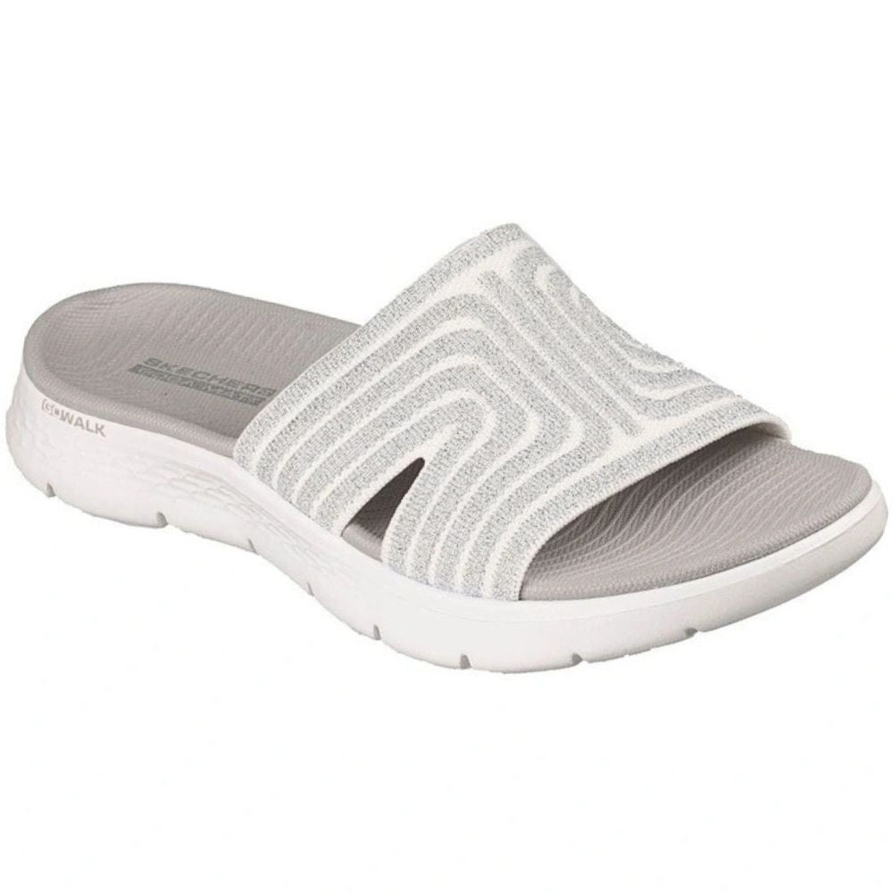 SKECHERS GO WALK FLEX SANDAL STARDUST WHITE