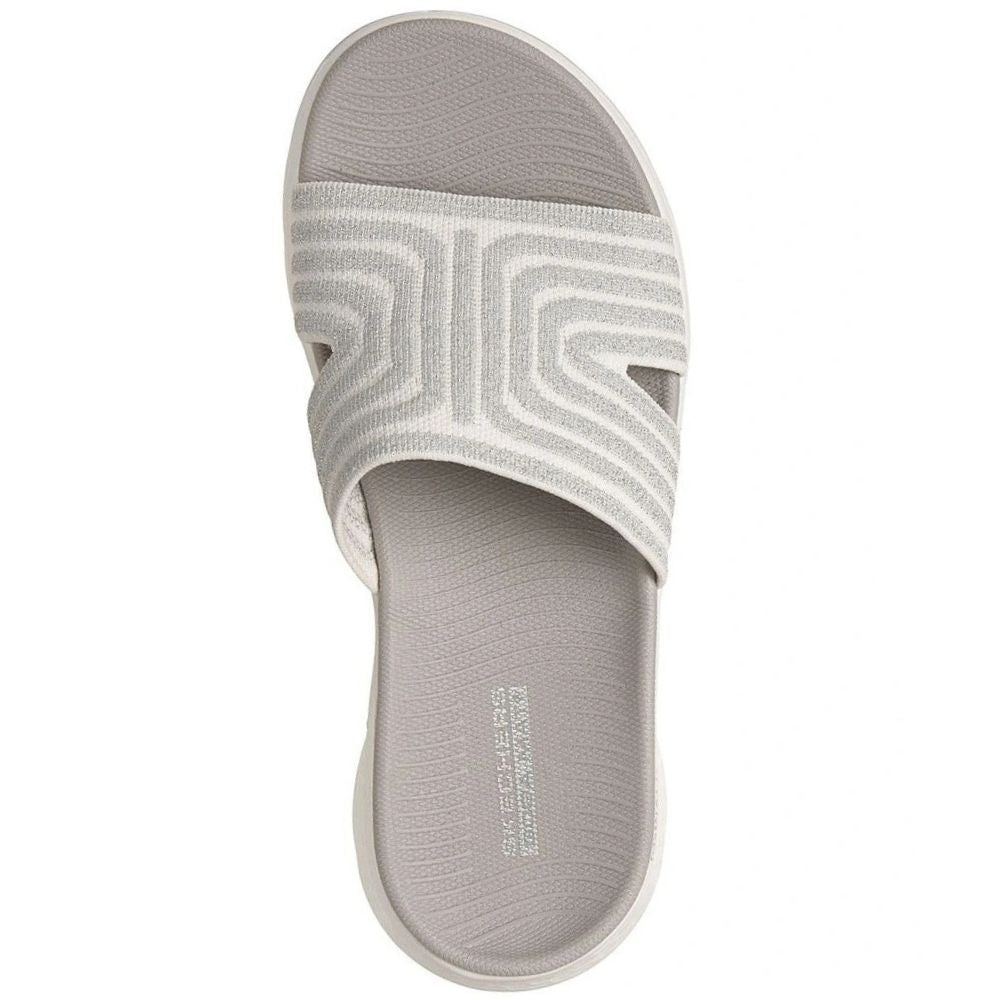 SKECHERS GO WALK FLEX SANDAL STARDUST WHITE