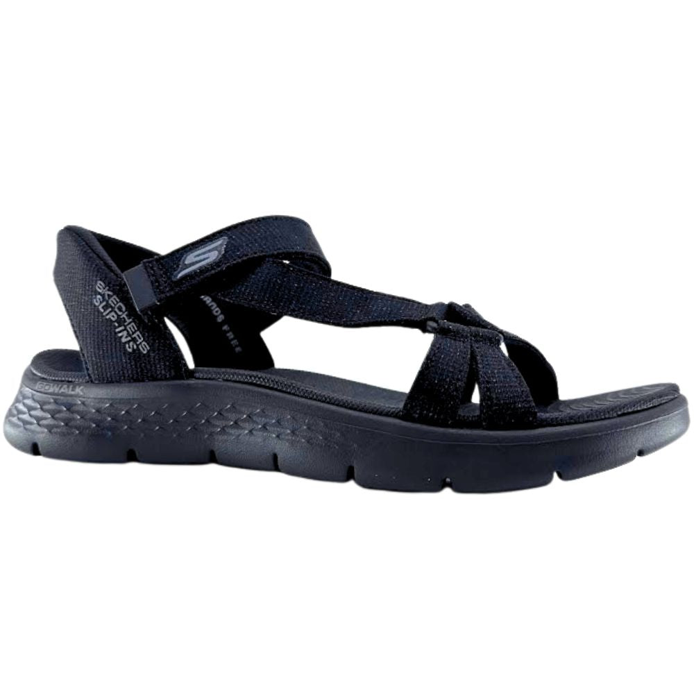 SKECHERS SLIP-INS GO WALK FLEX ILLUMINATE SANDAL BLACK