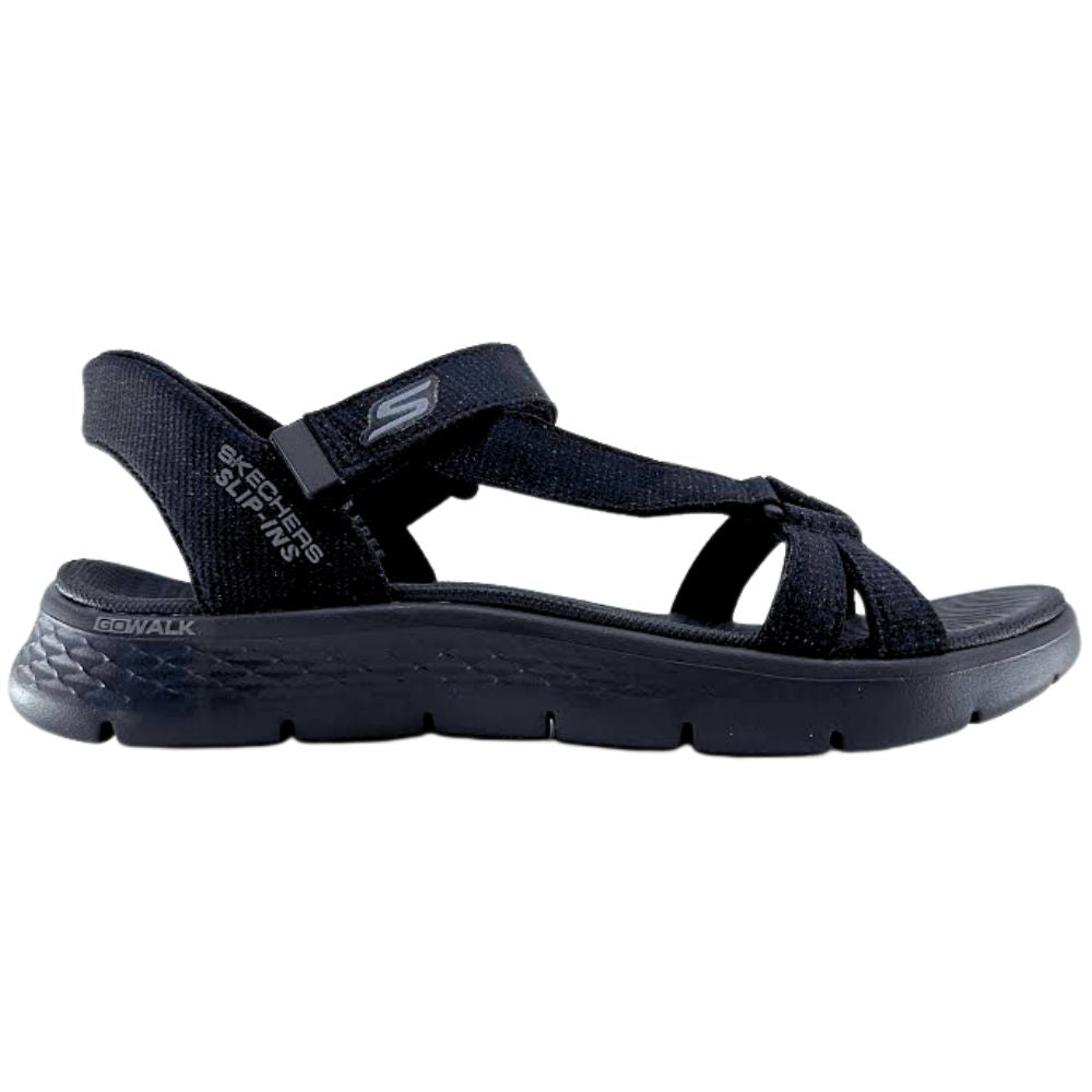 SKECHERS SLIP-INS GO WALK FLEX ILLUMINATE SANDAL BLACK