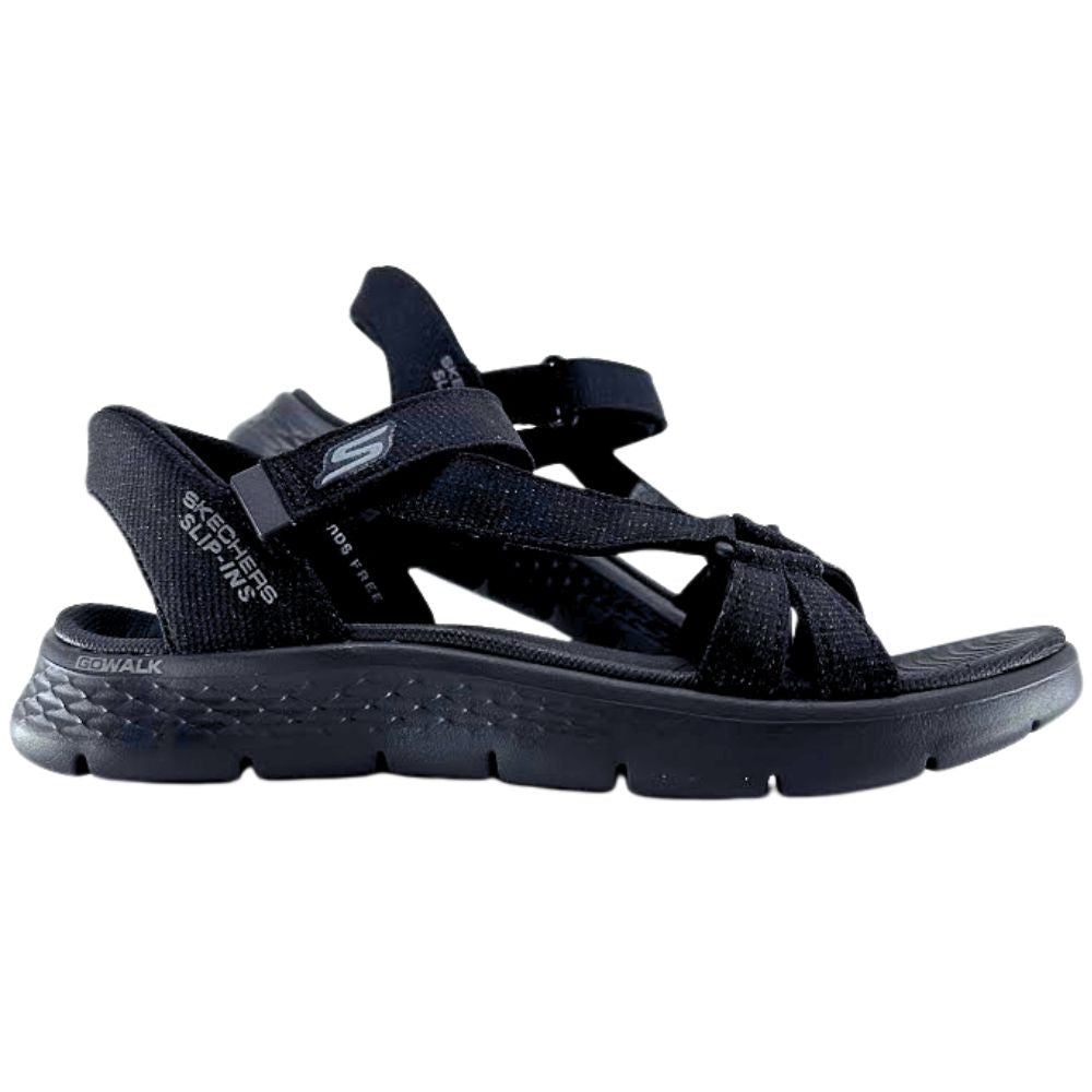 SKECHERS SLIP-INS GO WALK FLEX ILLUMINATE SANDAL BLACK
