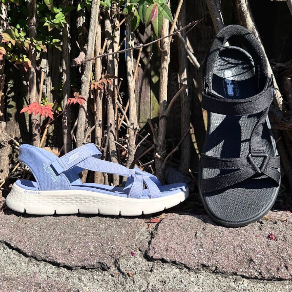 SKECHERS SLIP-INS GO WALK FLEX SANDAL ILLUMINATE PERIWINKLE