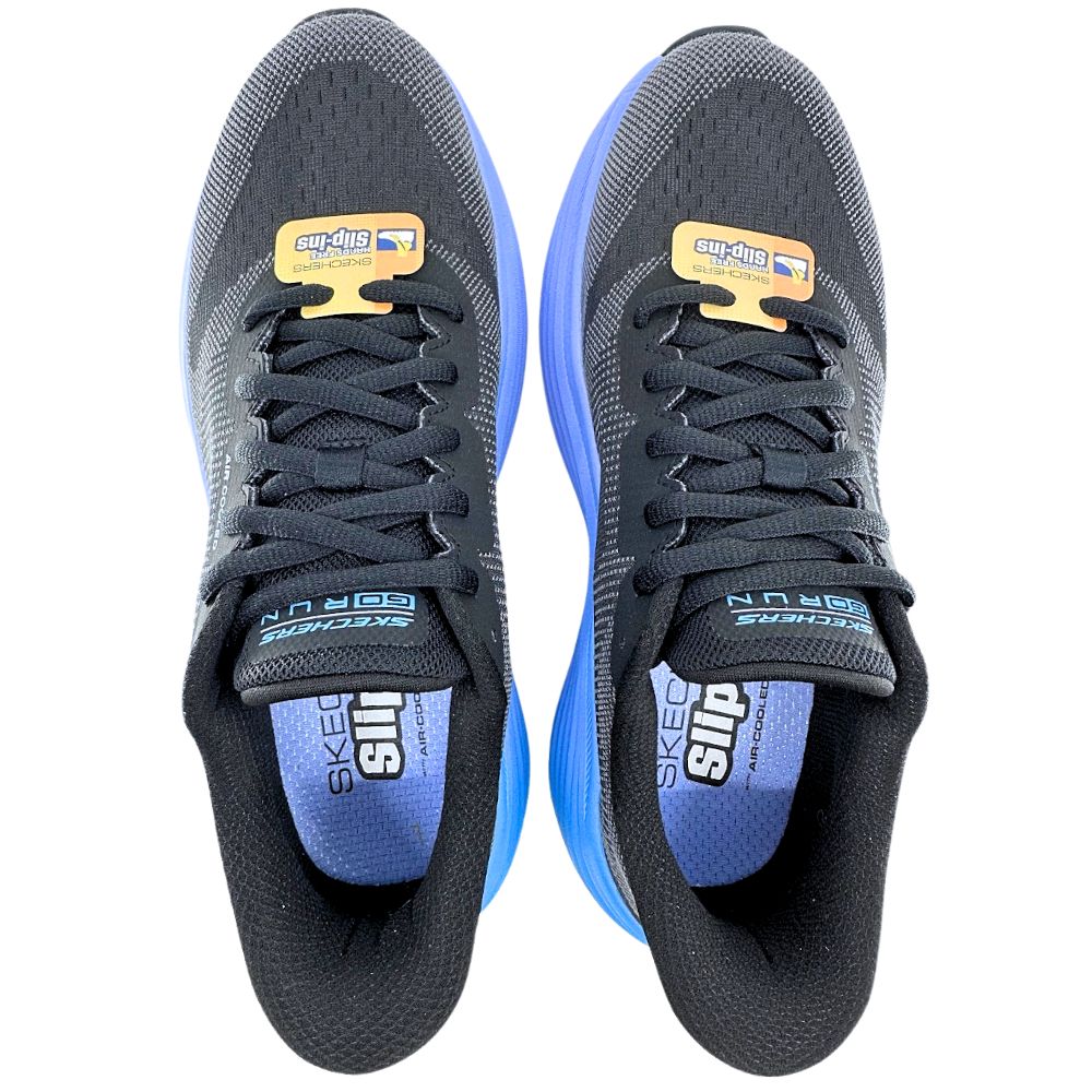 SKECHERS SLIP INS MAX CUSHIONING ENDEAVOUR BLACK BLUE
