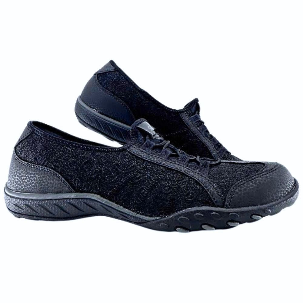 SKECHERS BREATHE EASY SUMMER LACE BLACK