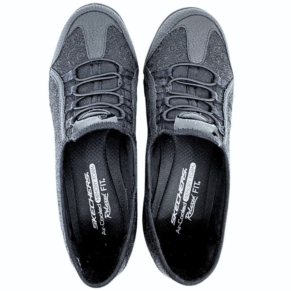 SKECHERS BREATHE EASY SUMMER LACE BLACK