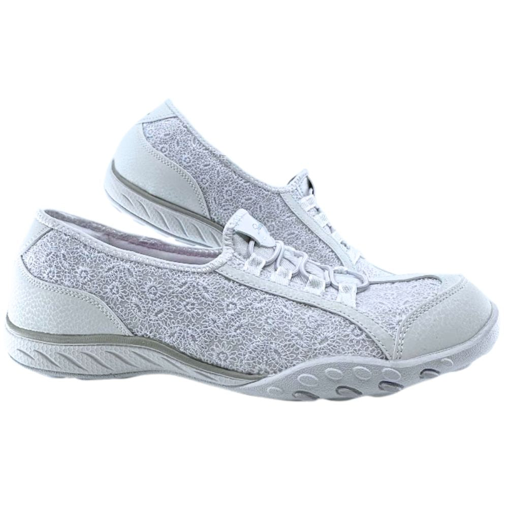 SKECHERS BREATH EASY SUMMER LACE WHITE - Cherrywood Shoes
