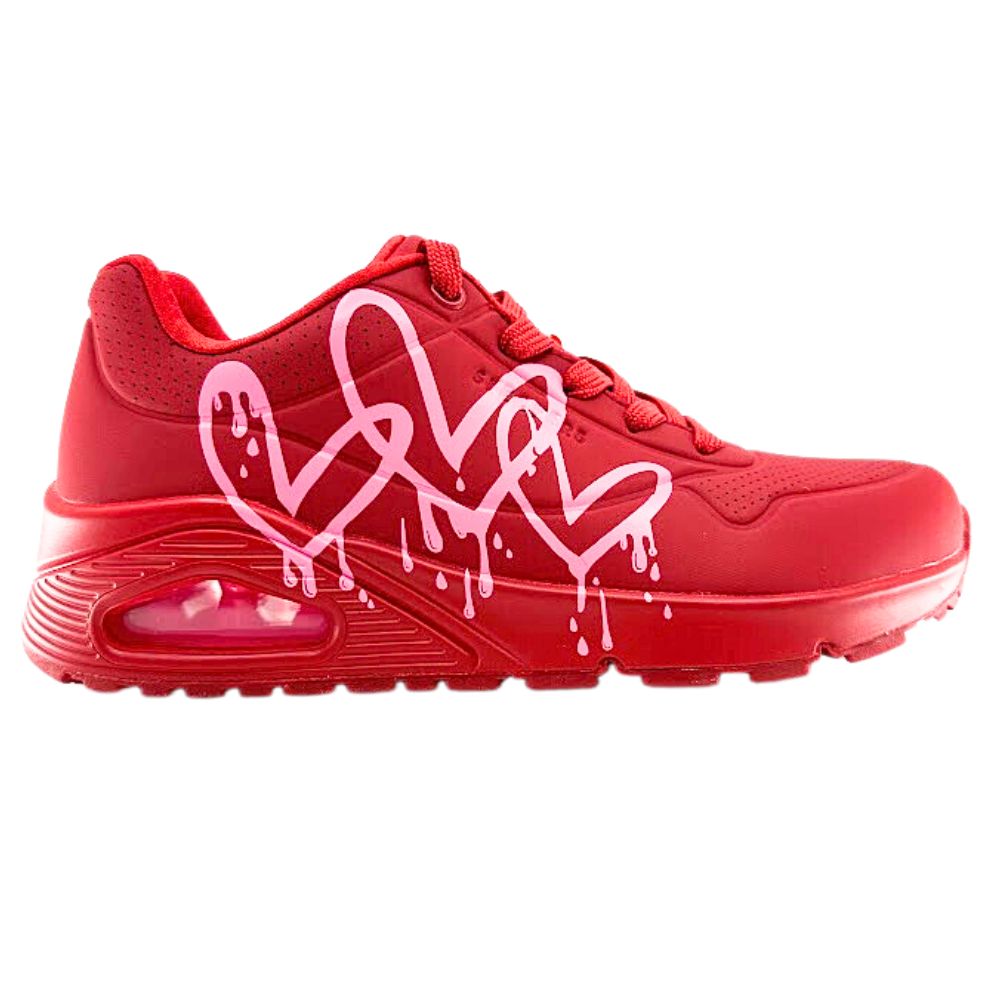 SKECHERS X JGOLDCROWN UNO: DRIPPING IN LOVE RED/PINK