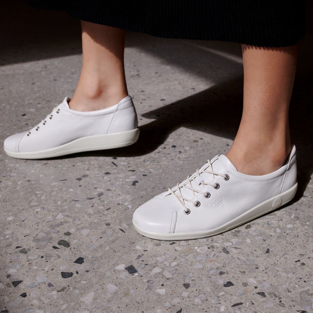 ECCO SOFT 2.0 WHITE - Cherrywood Shoes