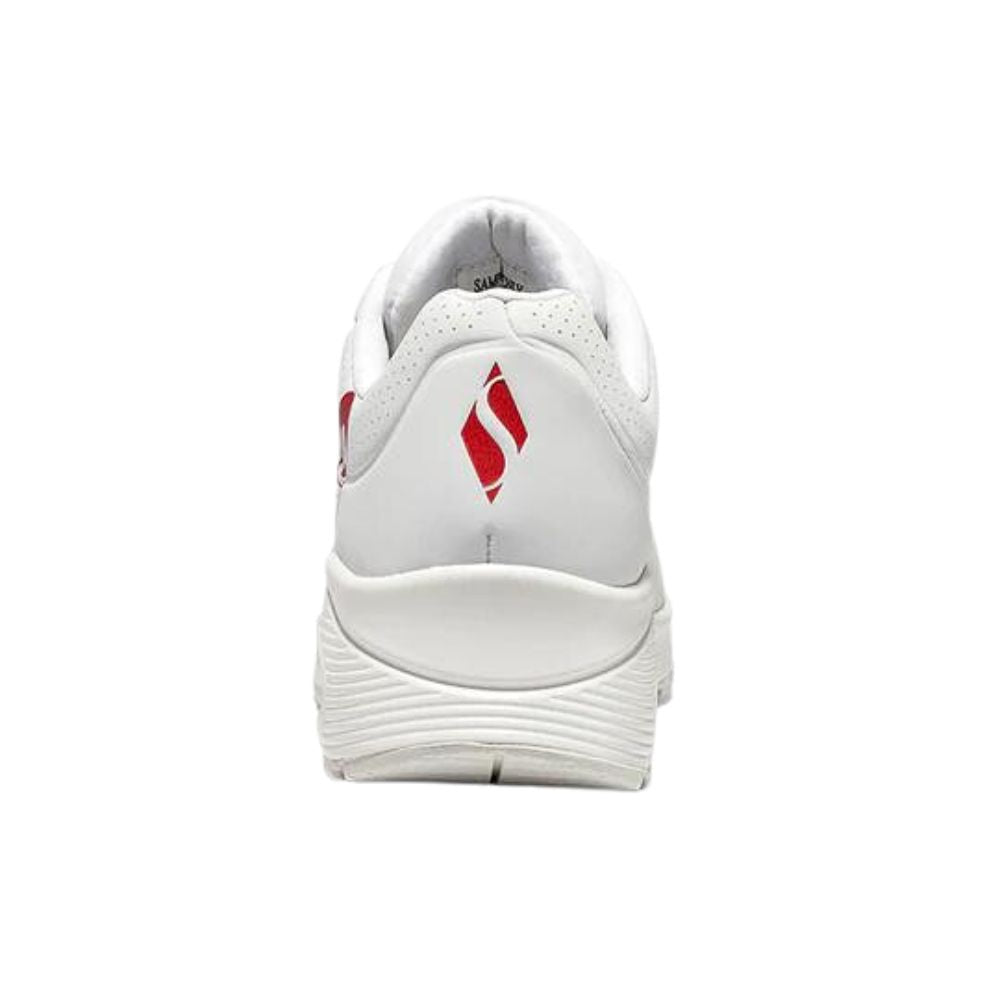 SKECHERS  X JGOLDCROWN UNO: DRIPPING IN LOVE WHITE/RED